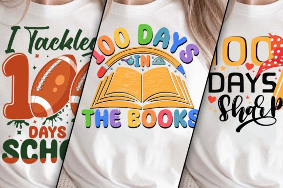 100 Days of School Funny T-Shirt Design
