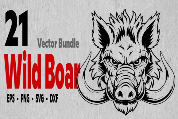 21 Wild Boar Svg, Graphics & Crafts