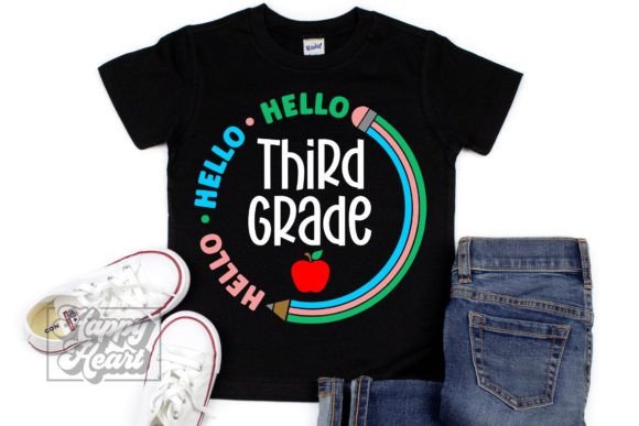 Hello 3rd Grade SVG - 1st Day of School