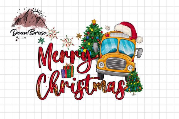 Merry Christmas School Bus Png: Graphics & Crafts