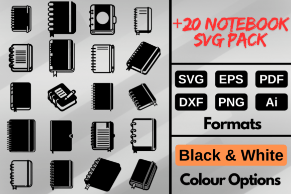 Notebook SVG Bundle Pack: Graphics for Crafts