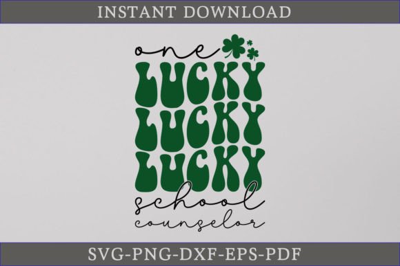 One Lucky School Counselor Retro Shirt: Graphics and Crafts in Action