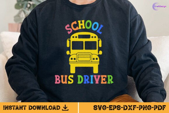 School Bus Driver Retro Gift Shirt SVG
