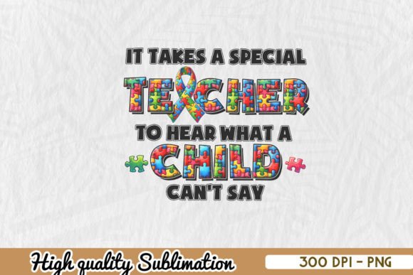 Special Teacher Autism Awareness PNG Graphics and Crafts