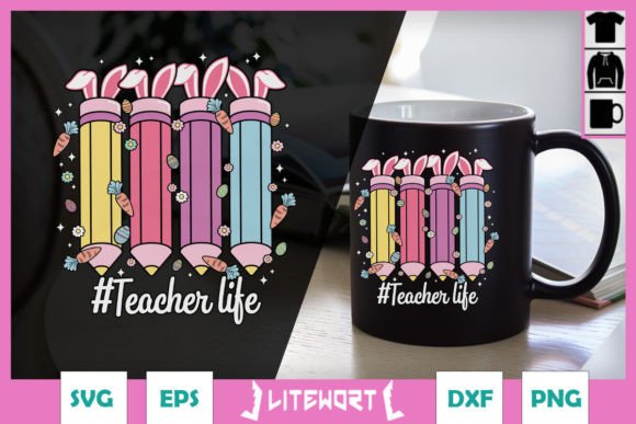 Teacher Life Happy Easter Day Easter SVG