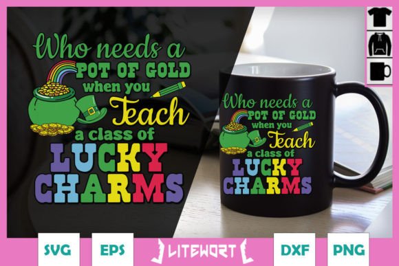 Teacher My Class Lucky Charms SVG for Crafts and Website Graphics