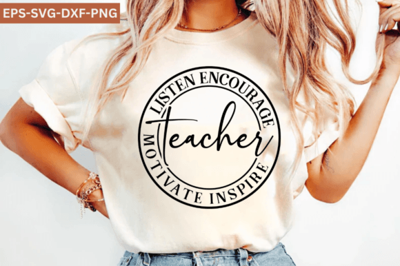 Teacher Teach Love Inspire Motivate SVG Graphics
